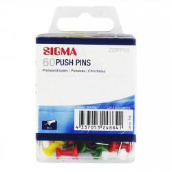 Pioneze Colorate pentru Pinboard SIGMA 60buc