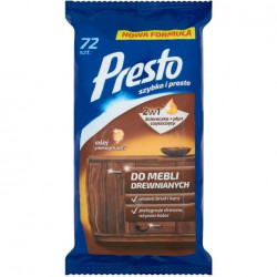 PRESTO Servetele Umede pentru Lemn Antipraf 72buc