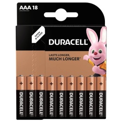 Baterii AAA LR3 Alkaline DURACELL Basic 18buc