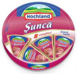 Branza Topita Triunghiuri cu Sunca HOCHLAND 140g