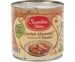 Costita Afumata Randuita cu Fasole Boabe SCANDIA 400g