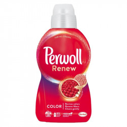 Detergent Lichid Automat pentru Rufe Colorate PERWOLL Color Fiber (Rosu) 990ml - 16 Spalari - Img 1