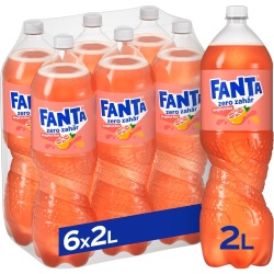 FANTA Zero Bautura Carbogazoasa cu Suc de Grapefruit Roz, fara Zahar pet 6x2L