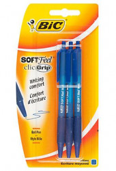 Pix Albastru BIC Soft Feel 1mm 3buc