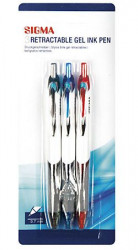 Pix Retractabil cu Gel 3 Culori SIGMA 3 buc
