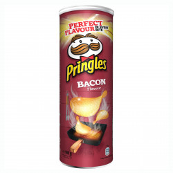 PRINGLES Chips Bacon cu Aroma de Sunca 165g