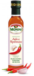 Ulei de Masline Extra Virgin Aromatizat cu Usturoi si Ardei Iute MONINI 250ml