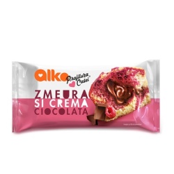 ALKA Mini Prajitura Casei cu Zmeura si Crema de Ciocolata 14x55g