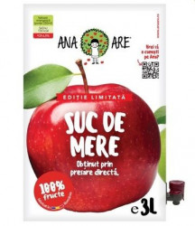 ANA ARE MERE Suc de Mere Rosii 100% 3L