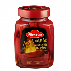 Ardei Kapia (Capia) Copti Decojiti in Otet SERA 680g