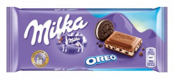 Ciocolata cu Lapte Alpin si Biscuiti OREO MILKA 100g
