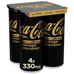 COCA COLA Zero Cofeina, Zero Zahar, Zero Calorii doza 4x330ml
