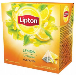 LIPTON Lemon Ceai Negru cu Lamaie Piramide 20x2.1g