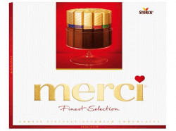 MERCI Mini Tablete de Ciocolata Asortata Cutie Rosie 250g