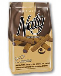 Napolitane Vieneze cu Crema de Cacao Naty Rolls 200g