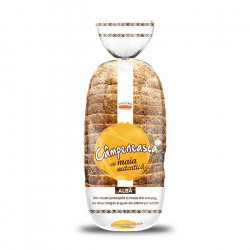Paine Campeneasca Feliata Alba cu Maia Autentica TREI BRUTARI 600g