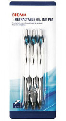 Pix Retractabil cu Gel Albastru SIGMA 3 buc