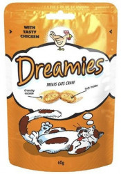 Recompense Snack cu Pui pentru Pisici DREAMIES 60g