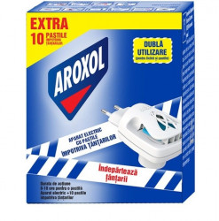 Aparat Electric + 10 Pastile Impotriva Tantarilor AROXOL