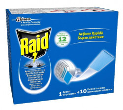 Aparat Electric cu Pastile Laminate Anti Tantari RAID (Ap + 10 Pastile)