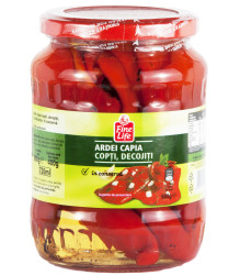 Ardei Kapia (Capia) Copti Decojiti in Otet FINE LIFE 720ml - Img 1