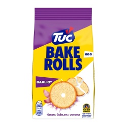 Bake Rolls TUC Rondele de Paine Crocanta cu Aroma de Usturoi 80g