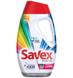 Detergent Lichid Automat pentru Rufe Colorate 2in1 Gel SAVEX Color 945ml - 21 Spalari