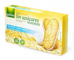 GULLON Sandwich Biscuiti Dietetici fara Zahar, cu Crema de Iaurt - 220g