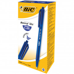 Pix Albastru BIC Round Stic Clic 1mm 20buc