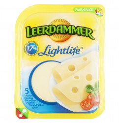 Cascaval - Branza Maturata Feliata Light LEERDAMMER Lightlife 100g (5 Felii)