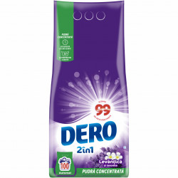 Detergent Pudra Automat pentru Rufe DERO 2in1 Levantica & Iasomie 7.5Kg - 100 Spalari