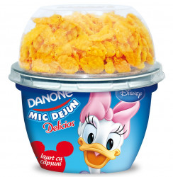 Iaurt DANONE Capsuni si Fulgi de Porumb Mic Dejun 140g