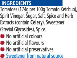 Ketchup cu 50% mai putin Zahar si Sare HEINZ 500ml - Img 2