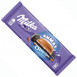 MILKA XXL Ciocolata cu Biscuiti OREO - Tableta Mare 300g - Img 2
