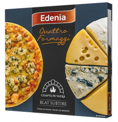 Pizza Congelata Coapta pe Vatra EDENIA Quatro Formagi 320g