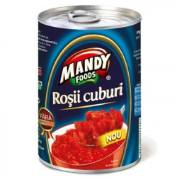 Pulpa de Rosii Taiata Cuburi csv. MANDY 400g