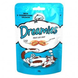 Recompense Snack cu Somon pentru Pisici DREAMIES 60g