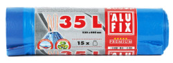 Saci Menajeri Albastri cu Banda pentru Inchidere ALUFIX 35L 53x60cm 15Buc - Img 2