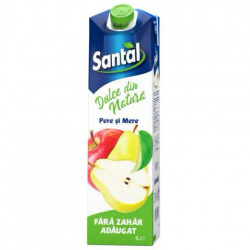 SANTAL Suc de Pere si Mere, Fara Zahar Adaugat 1L