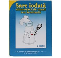 Sare Iodata Recristalizata SALROM 1Kg - Img 1
