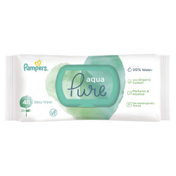 Servetele Umede Fara Miros si Alcool PAMPERS Aqua Pure 48buc