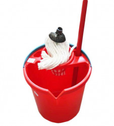 Set Galeata 10 L cu Storcator, Coada si Mop Bumbac 120g
