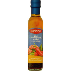 UNISOL Ulei Vegetal Delicious Herbs cu Ardei Iute, Busuioc si Rosii 250ml
