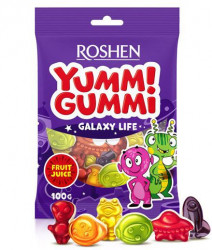Bomboane Gumate cu Suc de Fructe ROSHEN Yumm Gumm Galaxy Life 100g