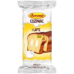 BOROMIR Cozonac cu Crema cu Lapte (folie) 450g