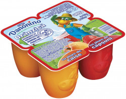Branza Proaspata cu Piure de Capsuni si Caise DANONINO 4x50g - Img 2