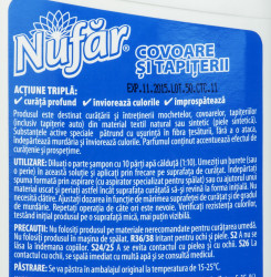 Detergent pentru Covoare si Tapiterii NUFAR 500ml - Img 2