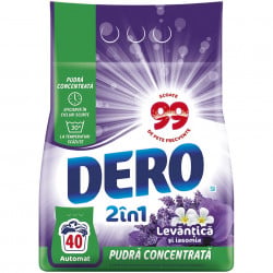 Detergent Pudra Automat pentru Rufe DERO 2in1 Levantica & Iasomie 3Kg - 40 Spalari