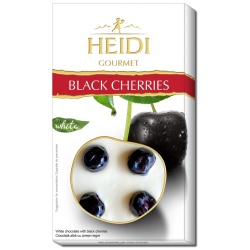 HEIDI Gourmet Ciocolata Alba cu Cirese Negre Confiate 100g