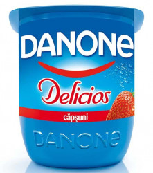 Iaurt cu Fructe DANONE Delicios Capsuni 125g - Img 2